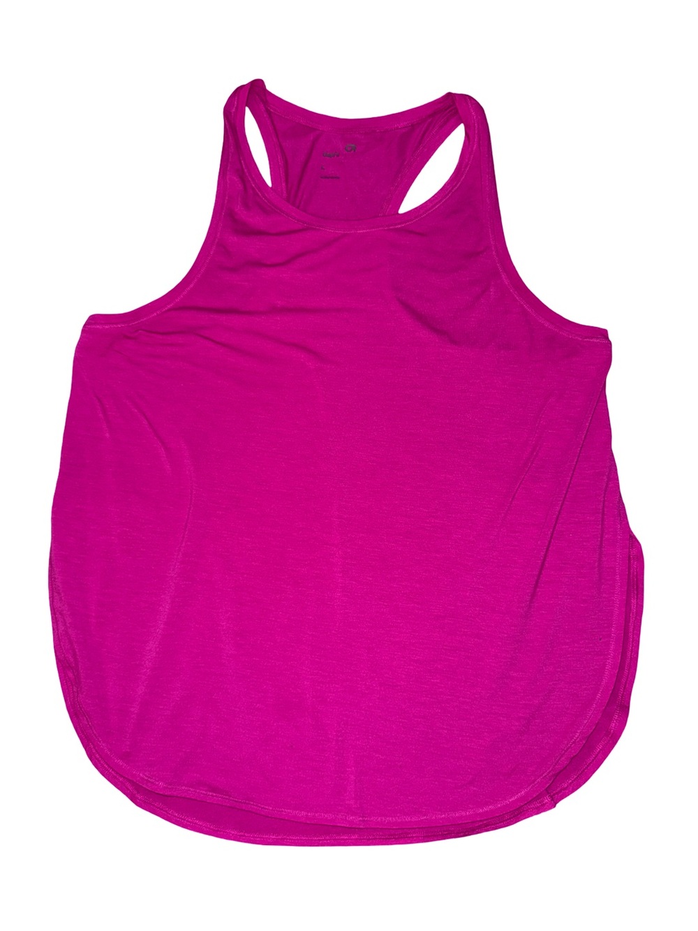 GapFit gDry High-Low Racerback Tank Top Electric Pink Size Large Athletic